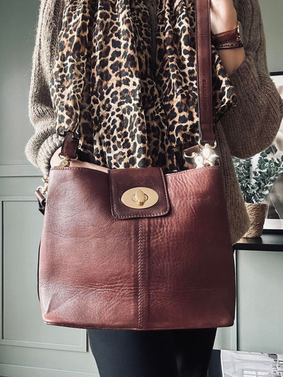 Taske LUX Brown – 2 remme medfølger - VIAMAJA.DK