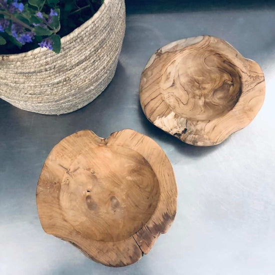 Teak træskål – Stor - VIAMAJA