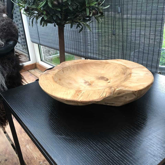 Teak træskål – Stor - VIAMAJA