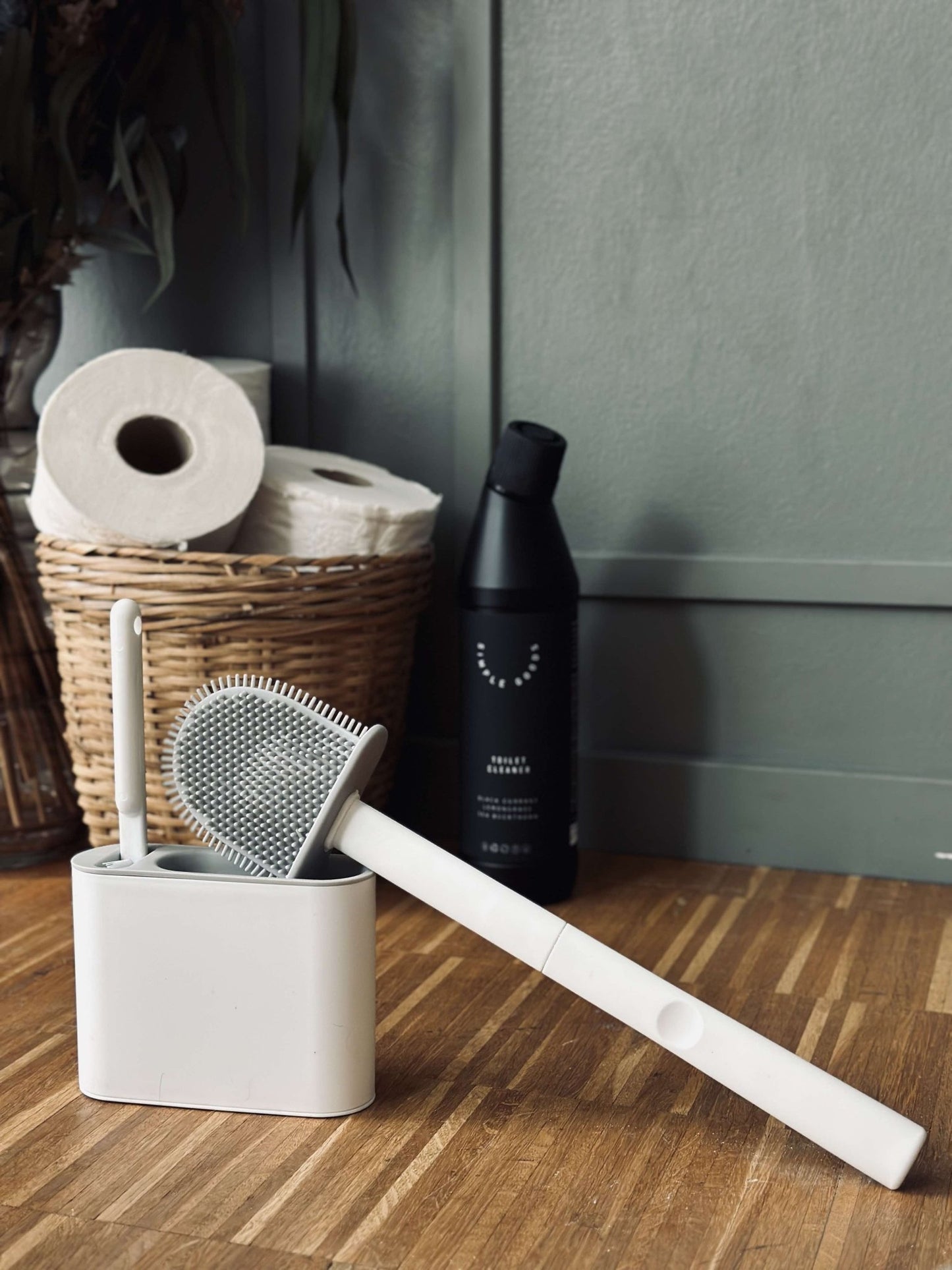 Toiletbørste Silikone sæt med 2 børster - VIAMAJA.DK