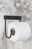 Toiletrulleholder Sort - m/trærulle