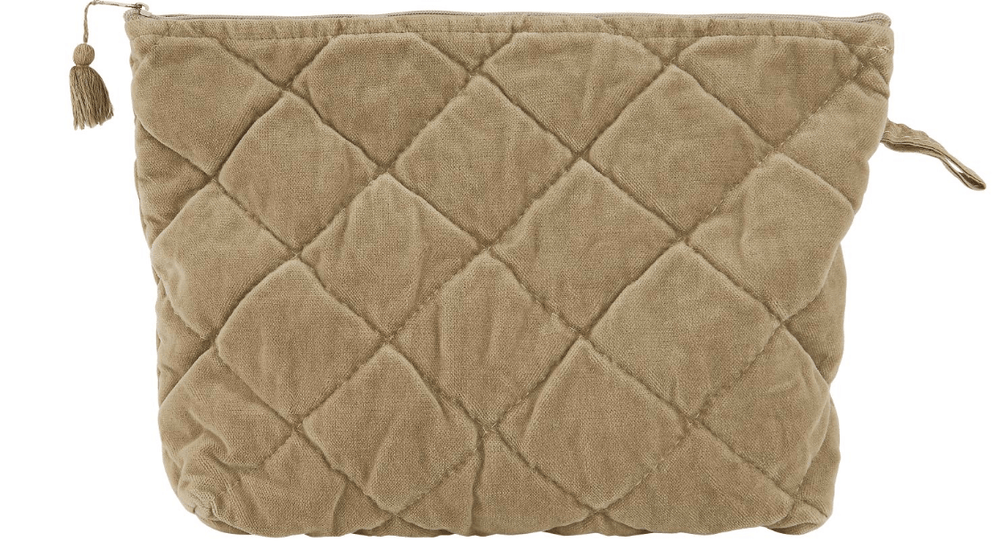 Toilettaske i velour - cognac - VIAMAJA