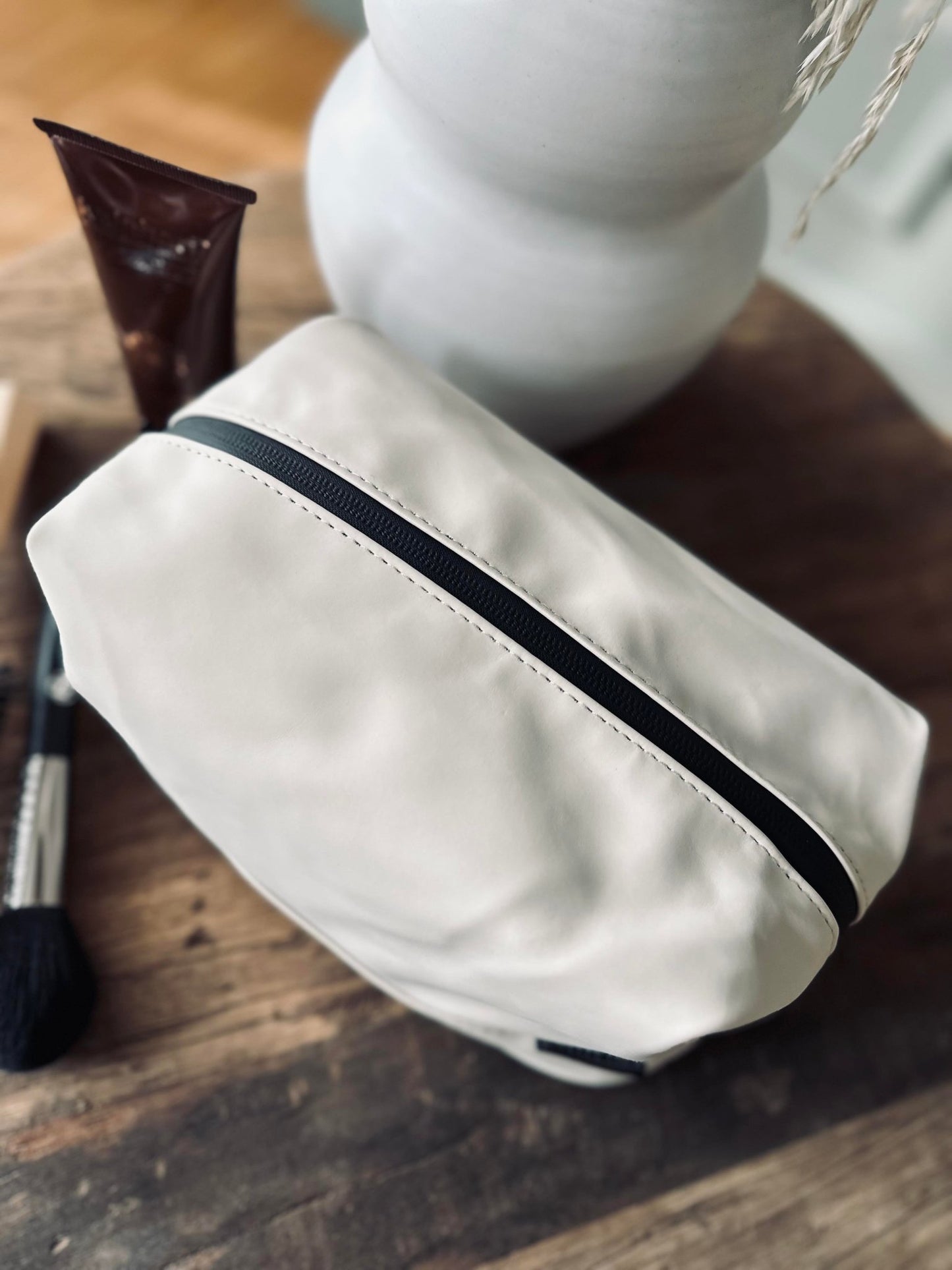 Toilettaske NEOPRENE - Off white - VIAMAJA.DK