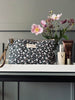 Toilettaske vandafvisende - Flower Black