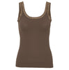 Top med blonde Økotex Taupe – Mikrofiber