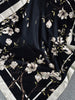 Tørklæde – Magnolia black 90×90