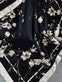 Tørklæde – Magnolia black 90×90 - VIAMAJA.DK