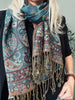 Tørklæde Paisley – Petroleum