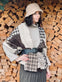 Tørklæde - patchwork brown - VIAMAJA.DK