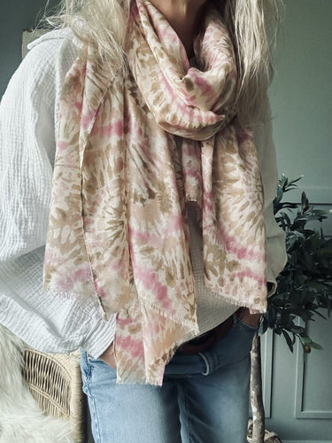 Tørklæde Rose batik