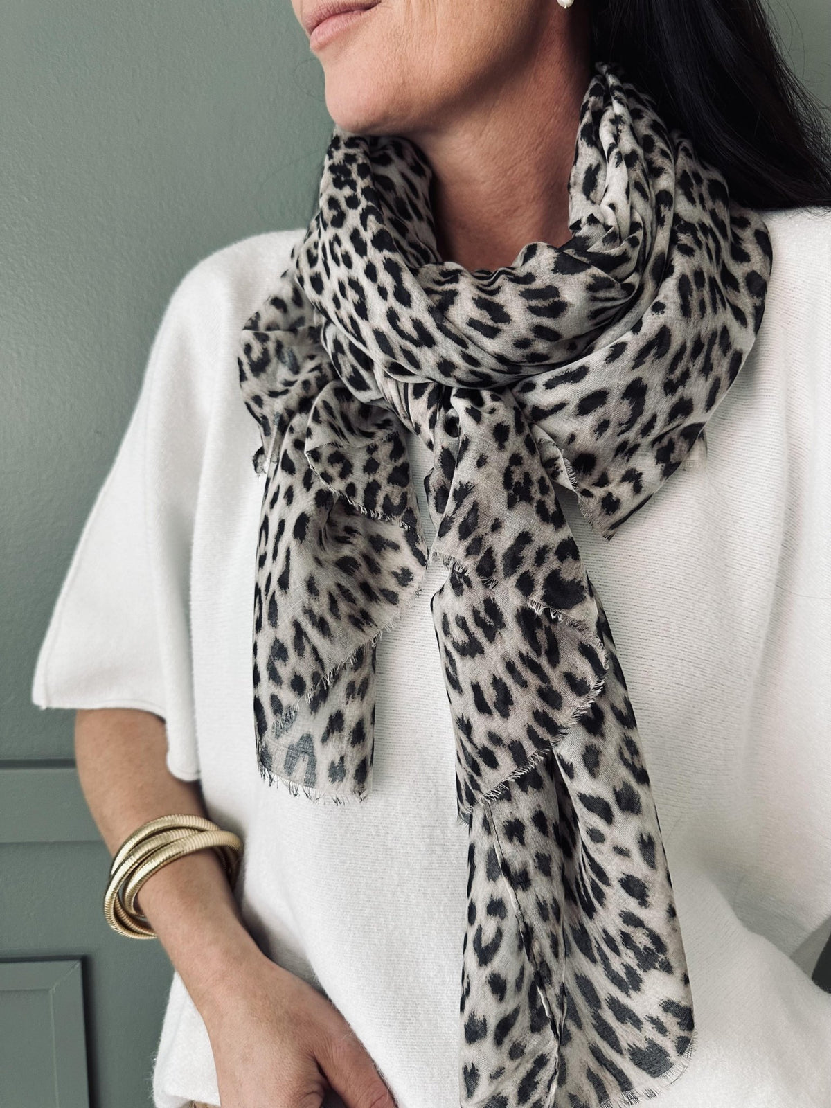 Tørklæde – Summer leo beige - VIAMAJA.DK
