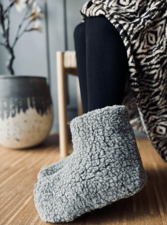 Uld støvler - Skridsikker Grå - størrelse 42 - VIAMAJA.DK