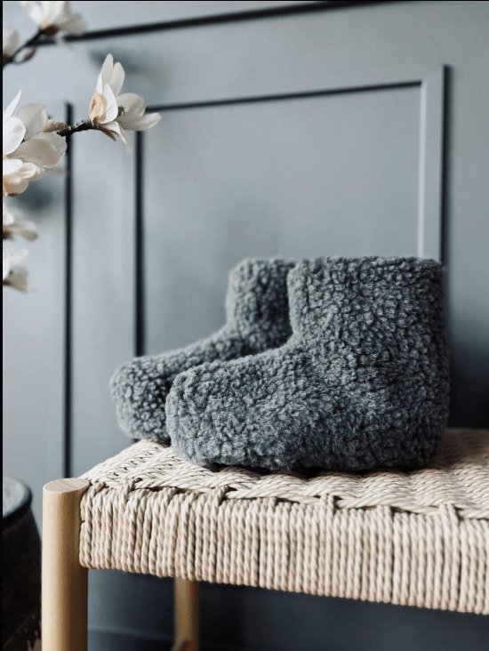 Uld støvler - Skridsikker Grå - størrelse 42 - VIAMAJA.DK