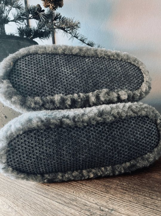 Uld støvler - Skridsikker Grå - størrelse 42 - VIAMAJA.DK