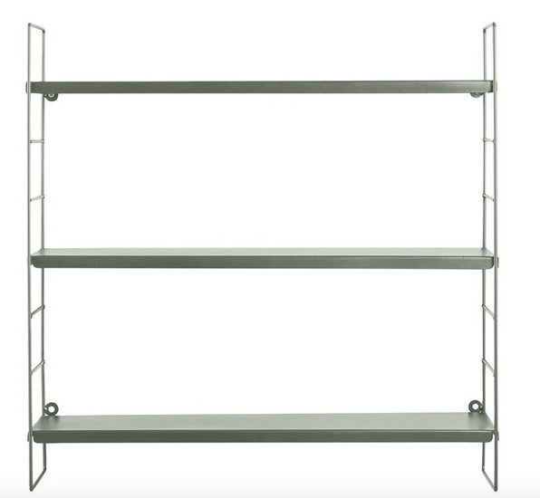 Væghylde m/3 hylder - Grøn metal - VIAMAJA.DK