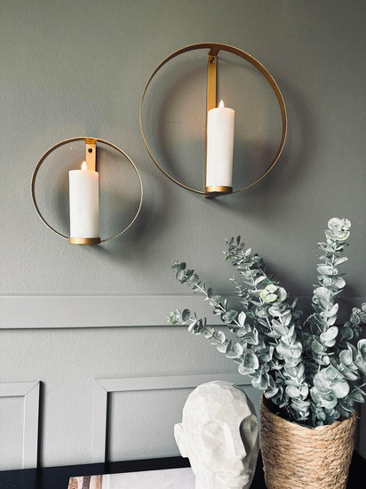 Vægstage sæt til bloklys – Gold - VIAMAJA.DK