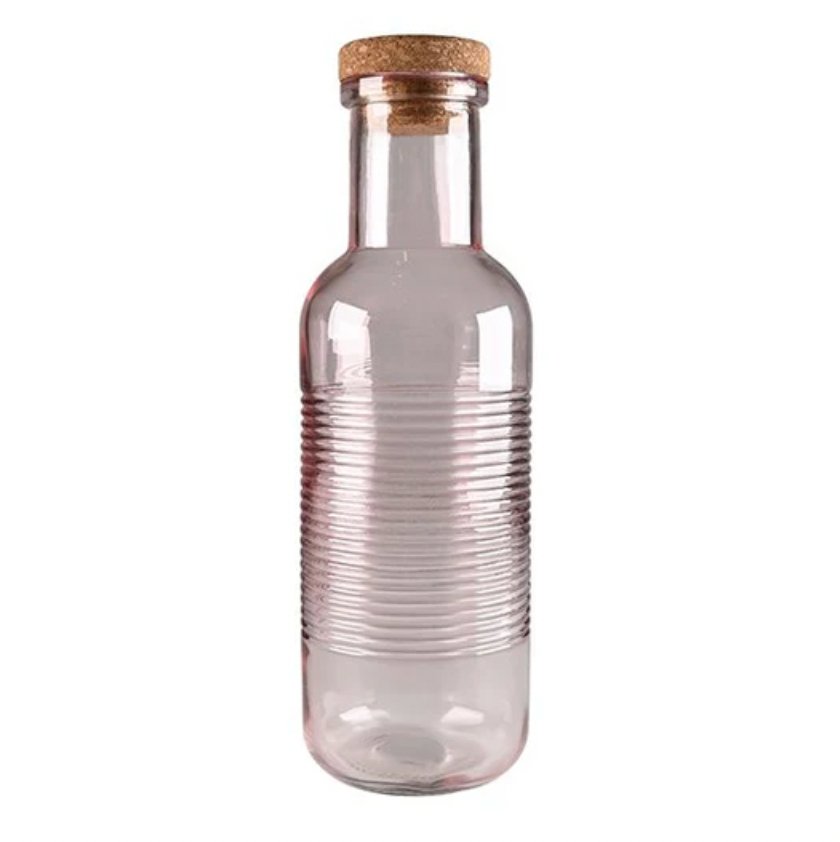 Vandflaske med korkprop – Rosa 700 ml - VIAMAJA.DK