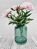 Vase 25x18cm - Grøn rillet glas