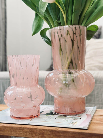 Vase 26cm Mundblæst glas – Rose - VIAMAJA.DK