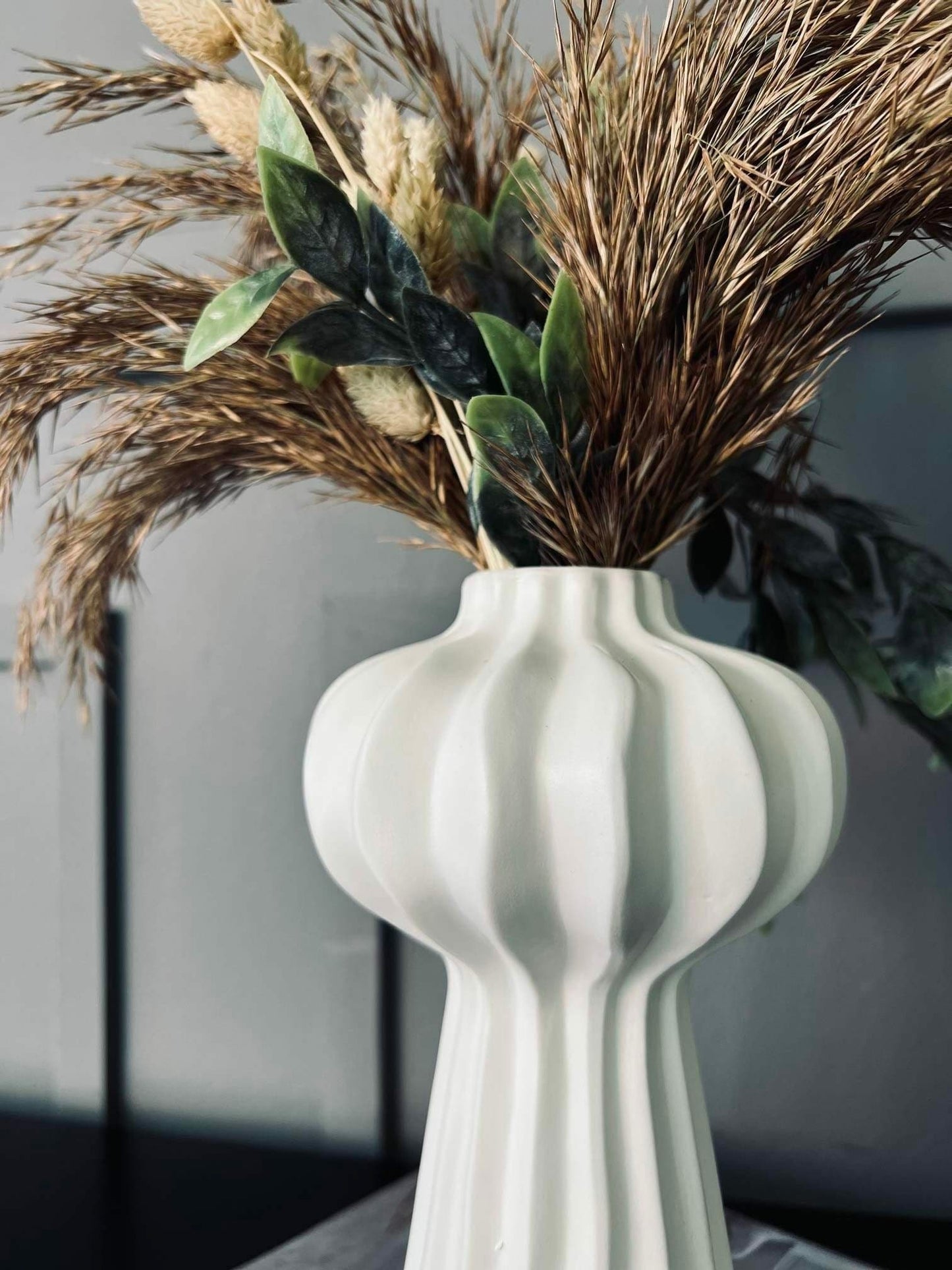 Vase - LOTUS hvid keramik - VIAMAJA.DK