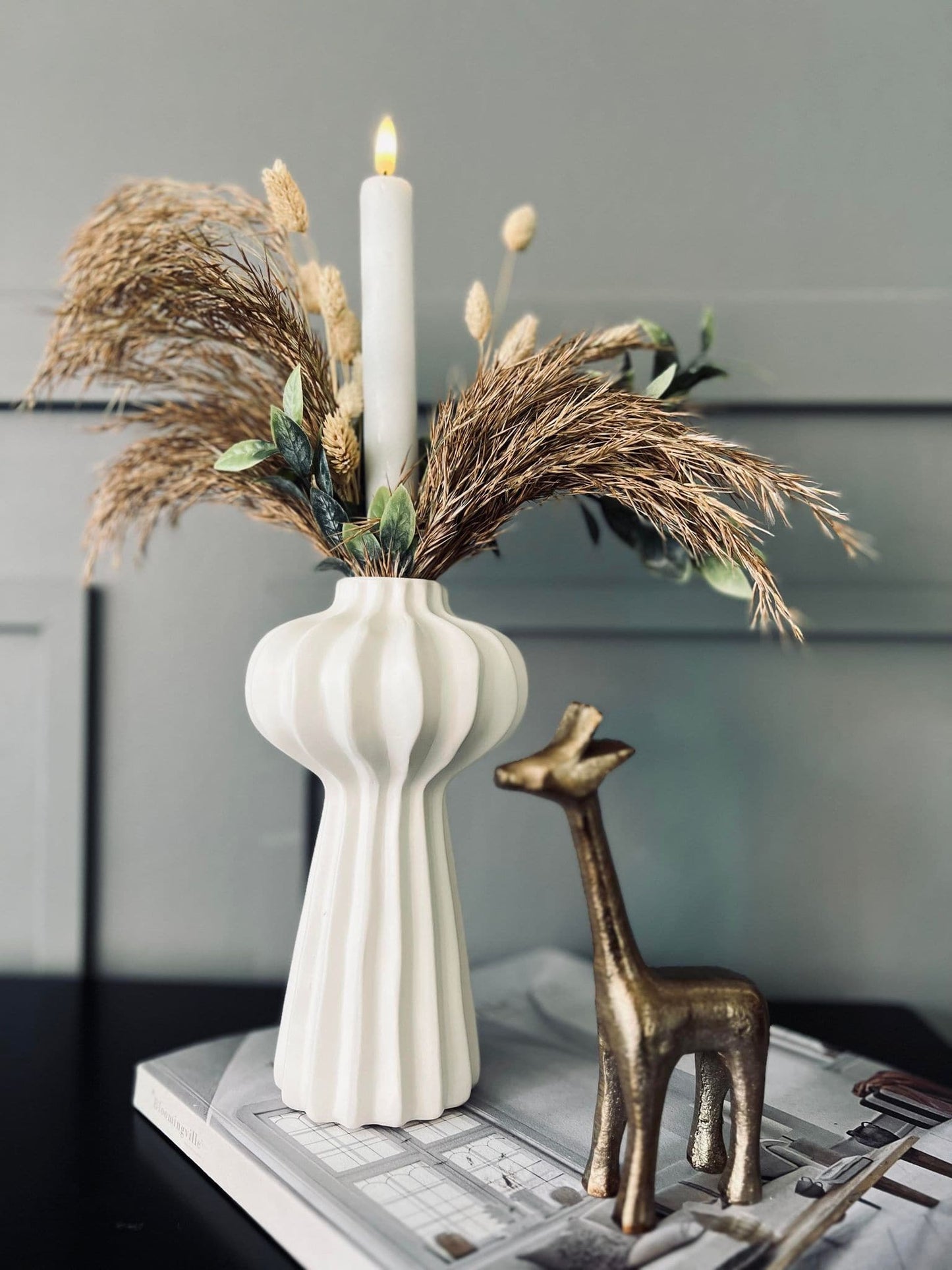 Vase - LOTUS hvid keramik - VIAMAJA.DK