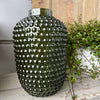 Vase med dots - flaskegrøn