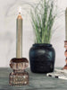 Vendbar lysestage - mocca brown