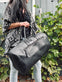 Weekendtaske - Black leather - VIAMAJA.DK