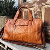Weekendtaske Holdall Cognac skind