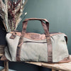 Weekendtaske i skind og kanvas - Canvas HUNTER