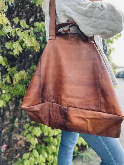 XL KAYA Shopper - Walnut - VIAMAJA.DK