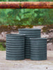 Zink potter - MOSS GREEN - 3 stk